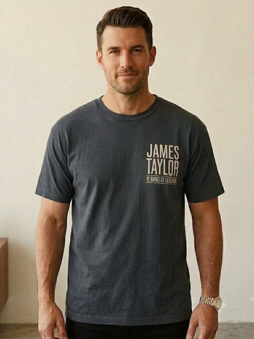 James Taylor and His Band of Legends 2008 Tour T Shirt Gray Size XL